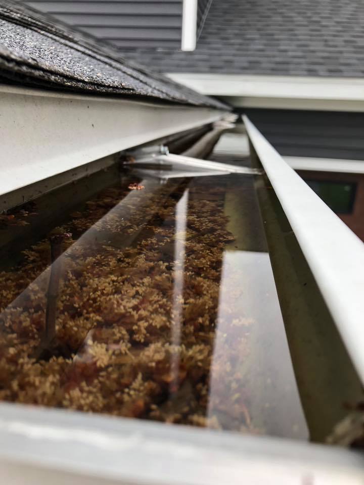 Home before K-Guard gutter replacement in West Michigan