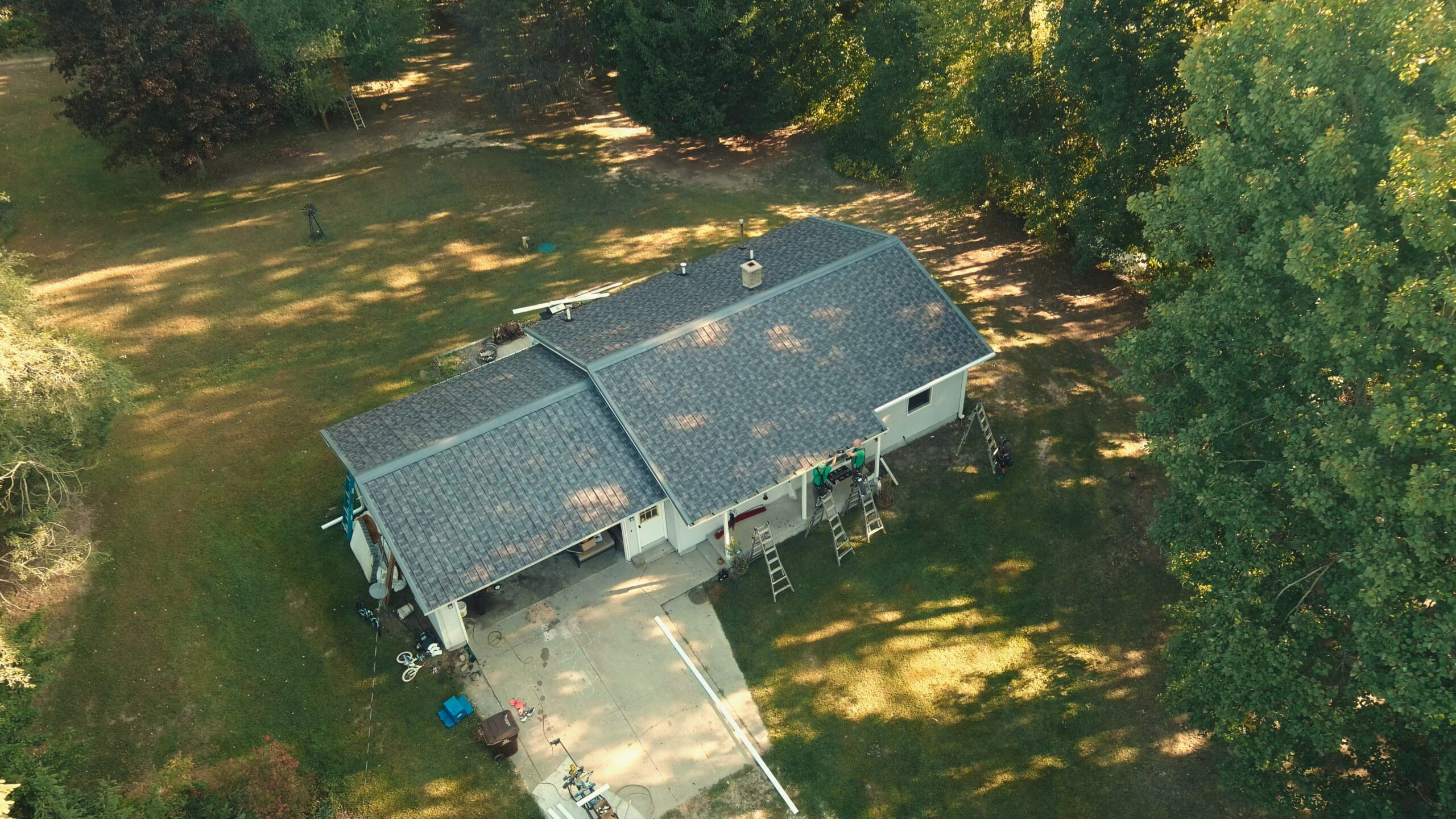 K-Guard leaf-free gutter system installed on a West Michigan home