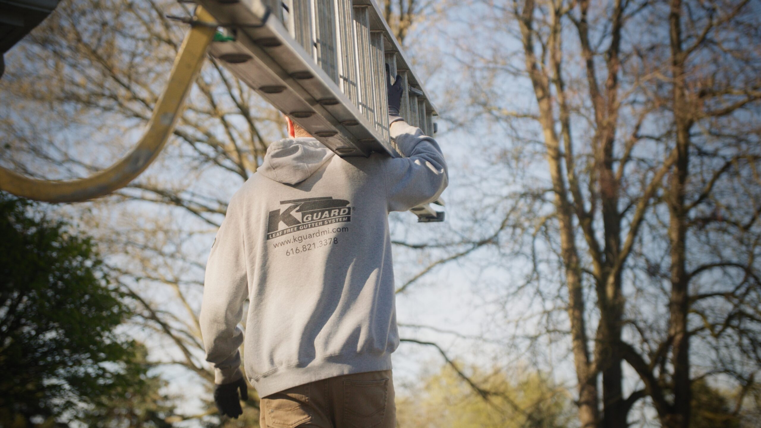 K-Guard of West Michigan gutter installation detail